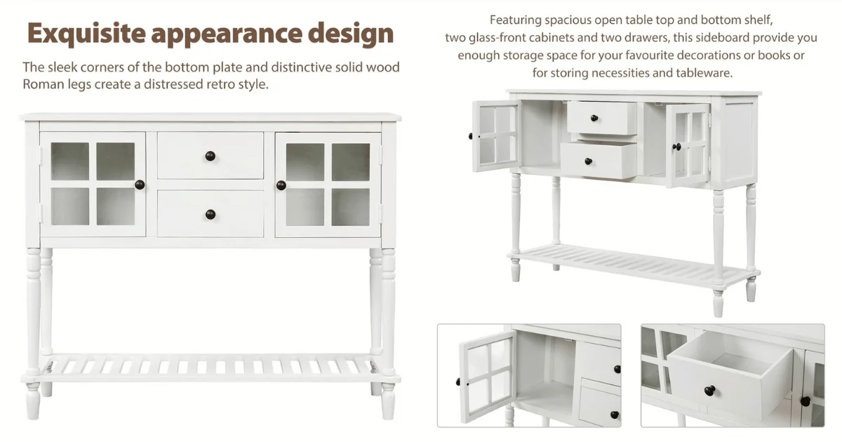 TREXM 42'' Console Table with drawer