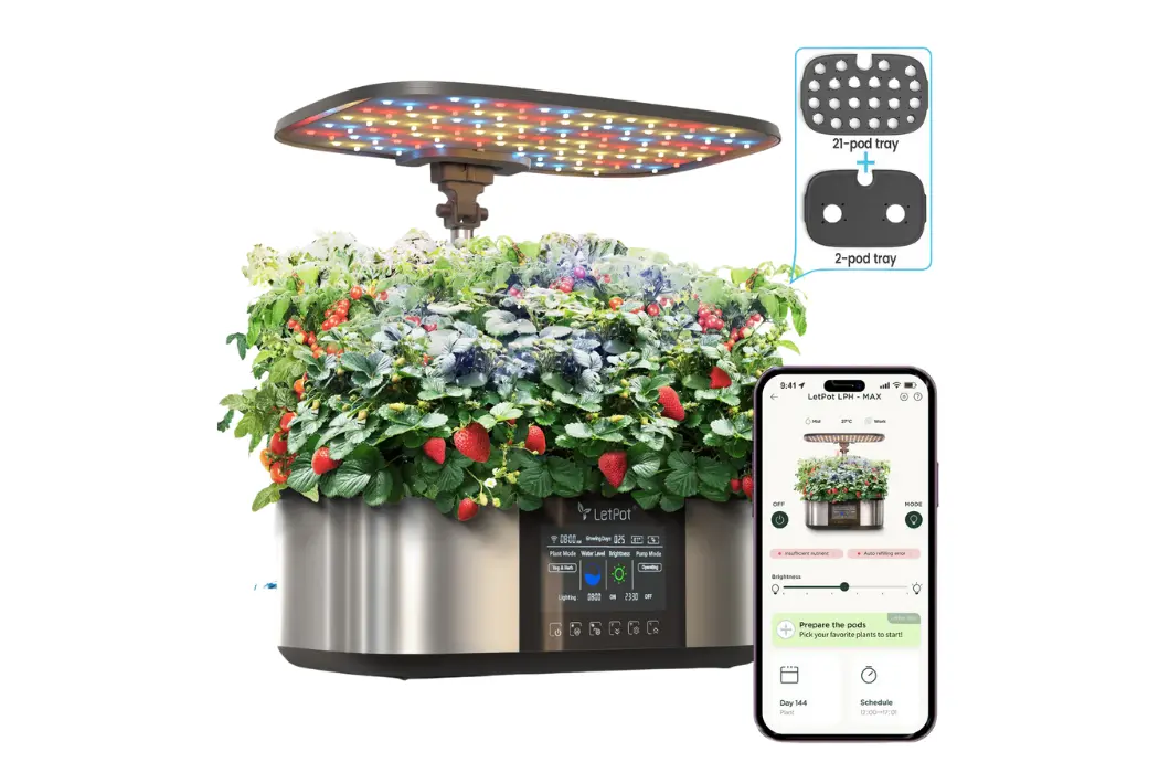 7 Best Smart Plant Pots for Indoor LetPot Max Hydroponics Growing System 21-Pod